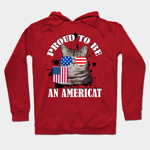 Proud To Be An Americat / 4th Of July Gift Hoodie by DragonTees